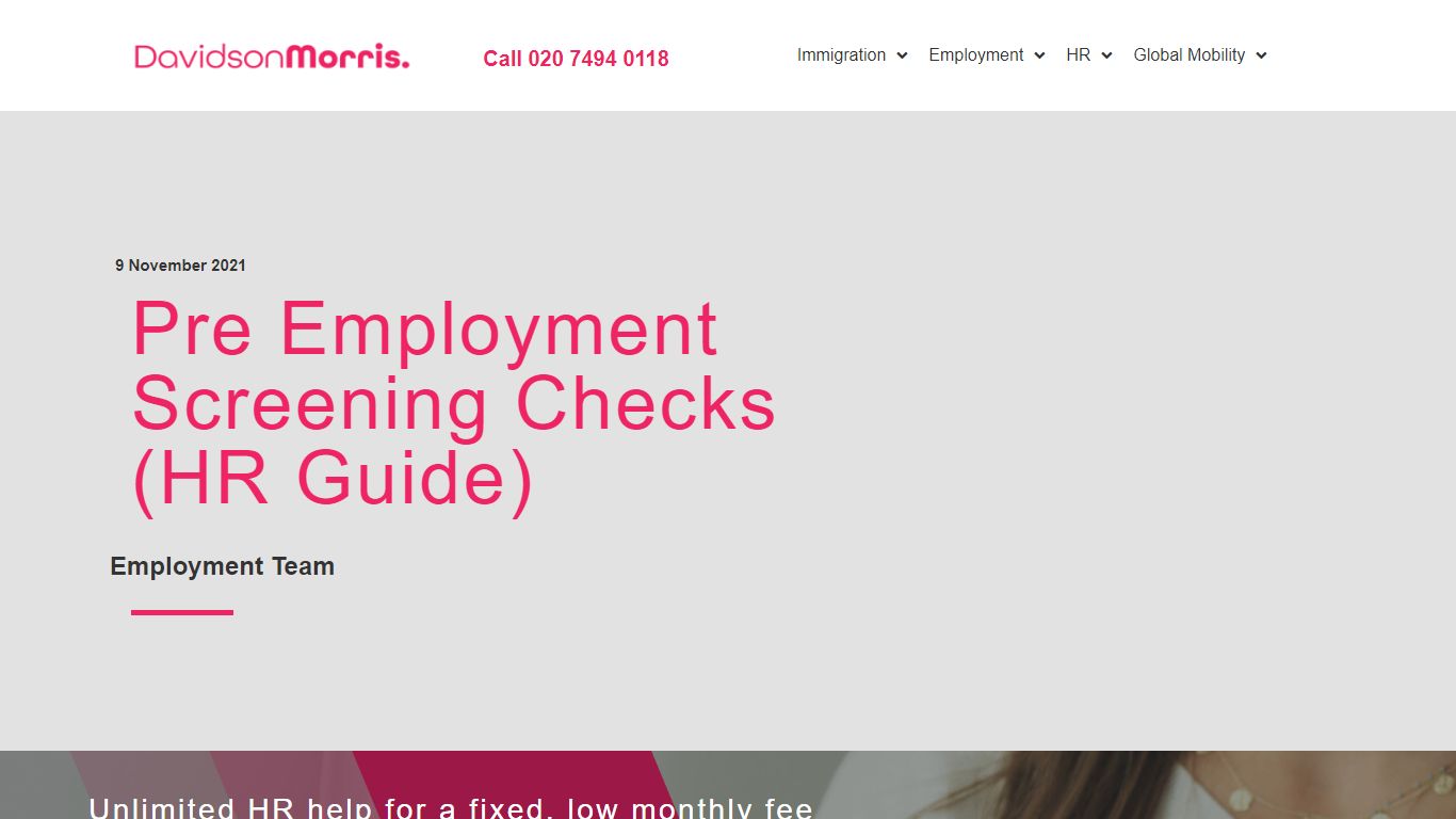 Pre Employment Screening Checks (HR Guide) | DavidsonMorris